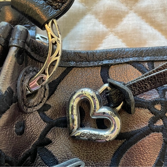 Brighton Valencia Pewter and Black Floral Embroidered Bag - Picture 4 of 16